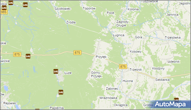 mapa Przyłęk gmina Niwiska, Przyłęk gmina Niwiska na mapie Targeo