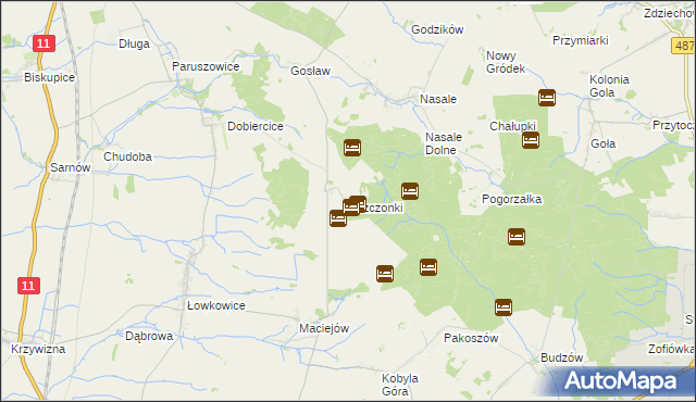 mapa Pszczonki, Pszczonki na mapie Targeo