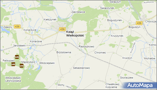 mapa Radoszkowo, Radoszkowo na mapie Targeo