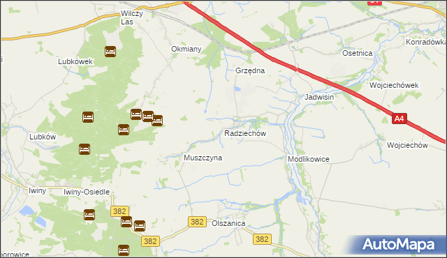 mapa Radziechów, Radziechów na mapie Targeo