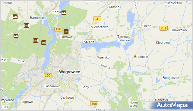 mapa Rgielsko, Rgielsko na mapie Targeo