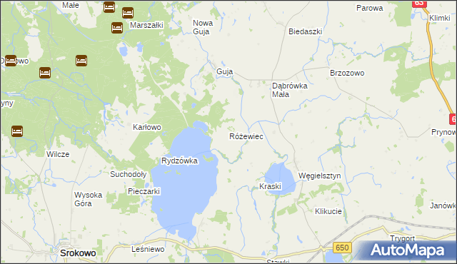 mapa Różewiec, Różewiec na mapie Targeo