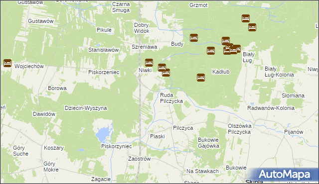 mapa Ruda Pilczycka, Ruda Pilczycka na mapie Targeo