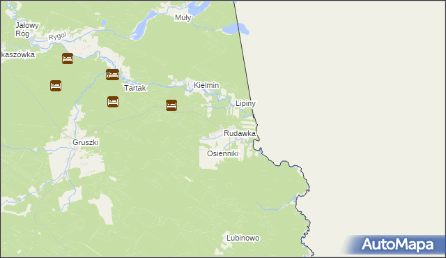 mapa Rudawka gmina Płaska, Rudawka gmina Płaska na mapie Targeo