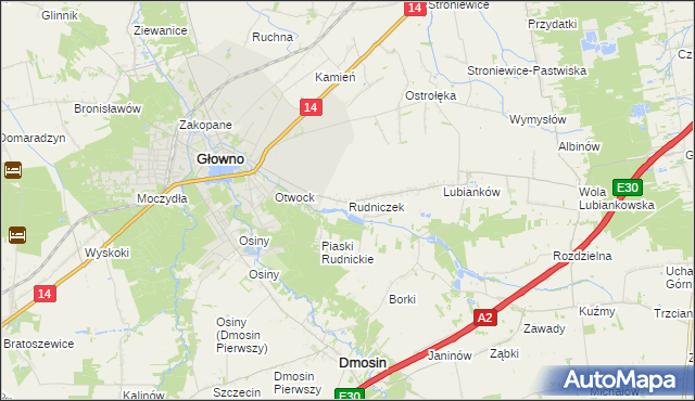 mapa Rudniczek, Rudniczek na mapie Targeo