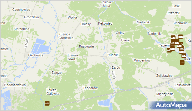 mapa Rudniki-Kolonia, Rudniki-Kolonia na mapie Targeo