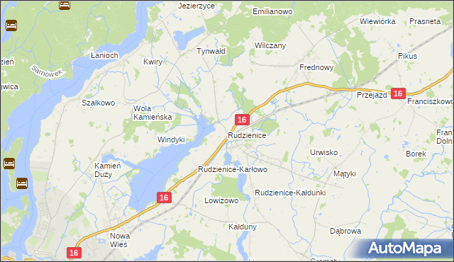 mapa Rudzienice, Rudzienice na mapie Targeo