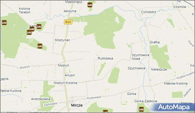 mapa Rulikówka, Rulikówka na mapie Targeo