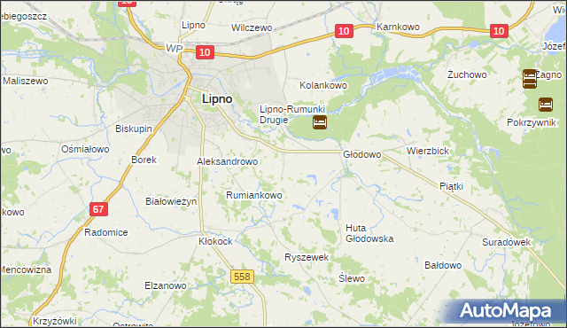 mapa Rumunki Głodowskie, Rumunki Głodowskie na mapie Targeo