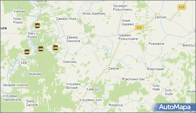 mapa Rzechowo Wielkie, Rzechowo Wielkie na mapie Targeo