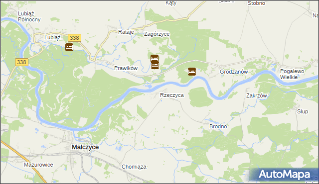 mapa Rzeczyca gmina Środa Śląska, Rzeczyca gmina Środa Śląska na mapie Targeo