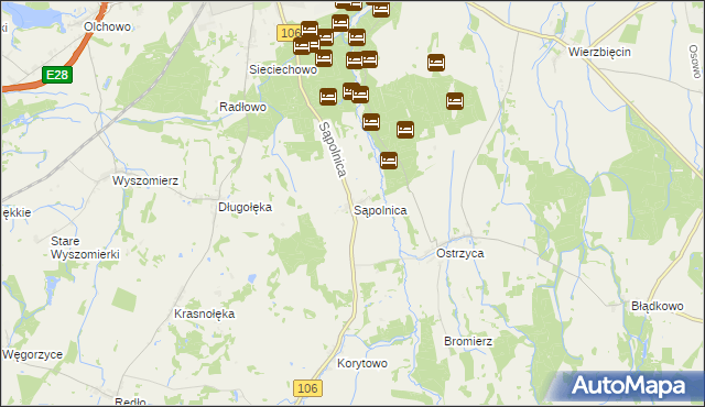 mapa Sąpolnica, Sąpolnica na mapie Targeo