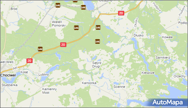 mapa Sątyrz Pierwszy, Sątyrz Pierwszy na mapie Targeo