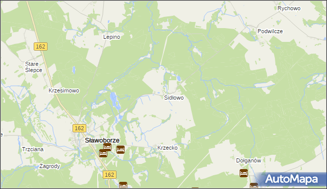 mapa Sidłowo, Sidłowo na mapie Targeo