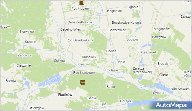 mapa Skociszewy, Skociszewy na mapie Targeo