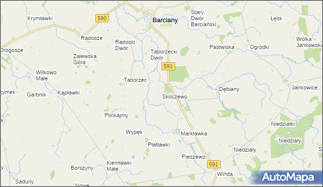 mapa Skoczewo, Skoczewo na mapie Targeo