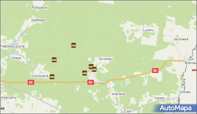 mapa Skroblaki, Skroblaki na mapie Targeo