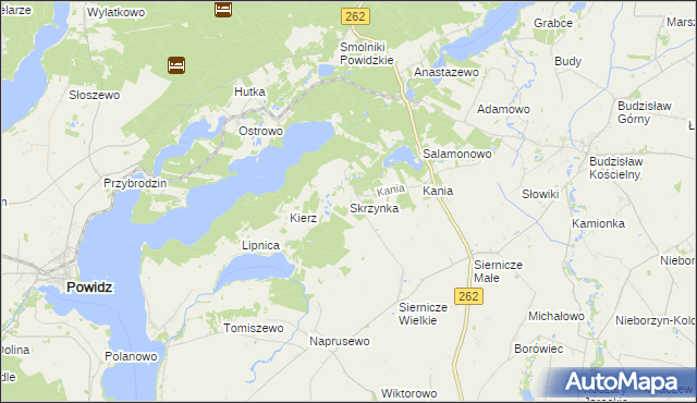 mapa Skrzynka gmina Ostrowite, Skrzynka gmina Ostrowite na mapie Targeo