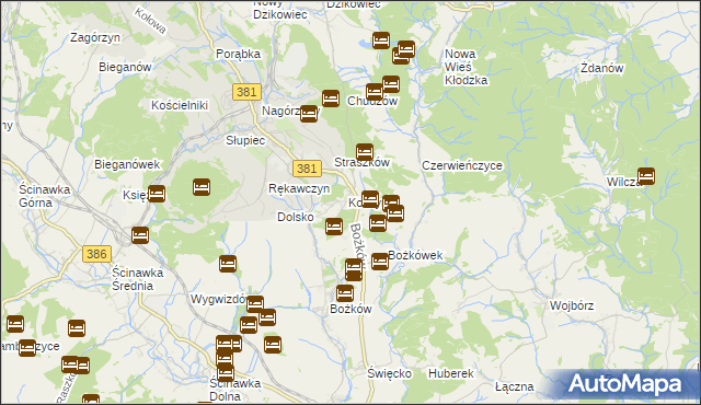 mapa Sobaniów, Sobaniów na mapie Targeo