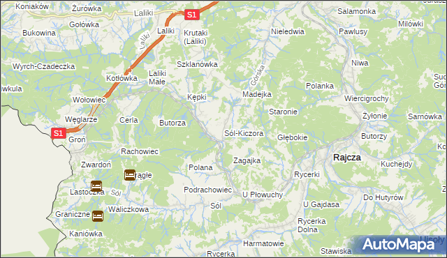 mapa Sól-Kiczora, Sól-Kiczora na mapie Targeo