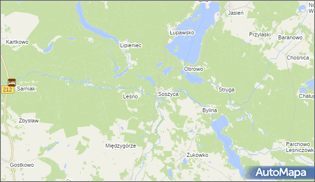 mapa Soszyca, Soszyca na mapie Targeo