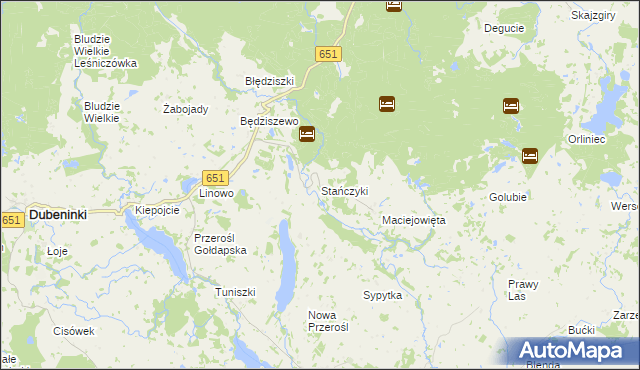 mapa Stańczyki, Stańczyki na mapie Targeo