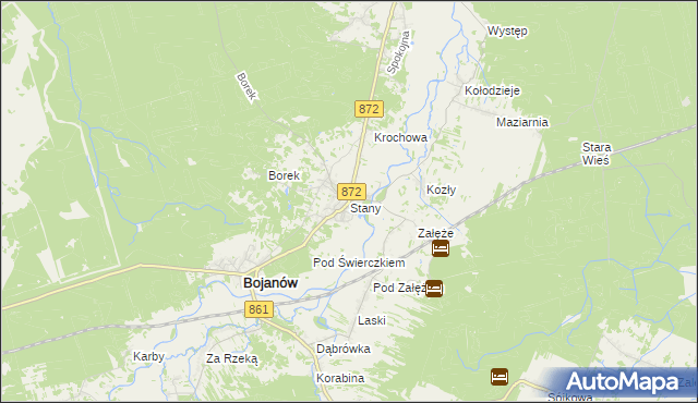 mapa Stany gmina Bojanów, Stany gmina Bojanów na mapie Targeo