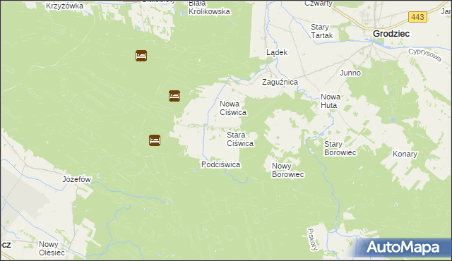 mapa Stara Ciświca, Stara Ciświca na mapie Targeo