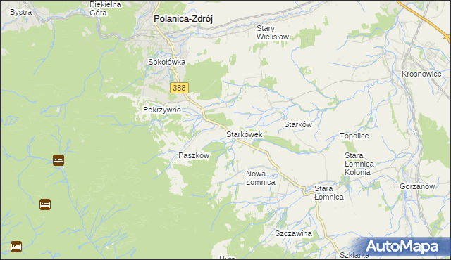 mapa Starkówek, Starkówek na mapie Targeo