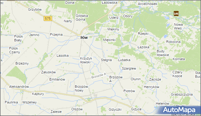 mapa Stegna gmina Iłów, Stegna gmina Iłów na mapie Targeo