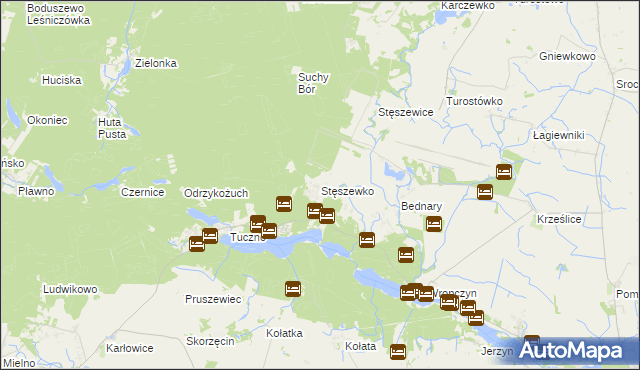 mapa Stęszewko, Stęszewko na mapie Targeo