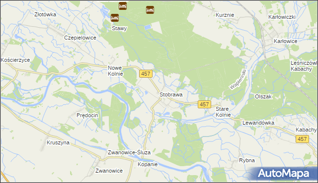 mapa Stobrawa, Stobrawa na mapie Targeo