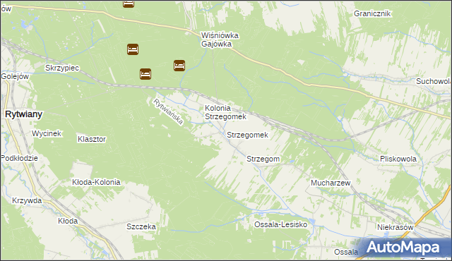 mapa Strzegomek, Strzegomek na mapie Targeo