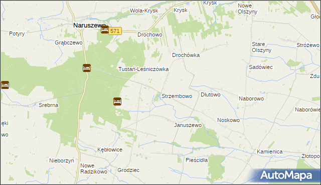 mapa Strzembowo, Strzembowo na mapie Targeo