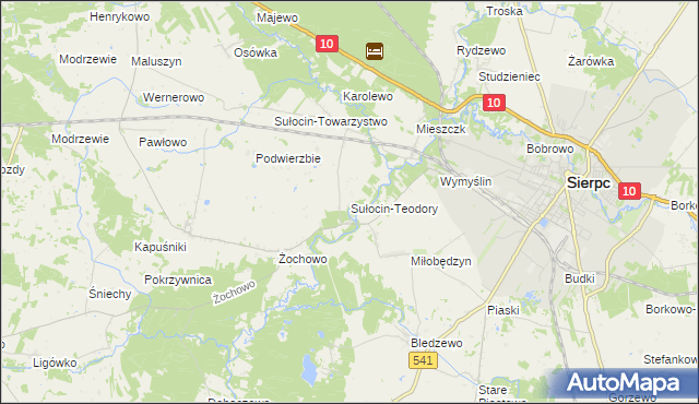 mapa Sułocin-Teodory, Sułocin-Teodory na mapie Targeo