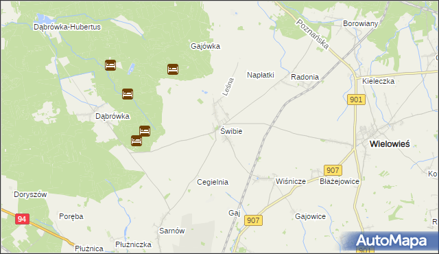 mapa Świbie, Świbie na mapie Targeo