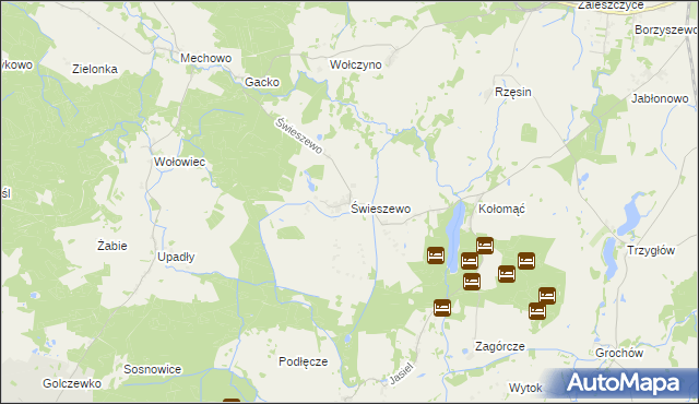 mapa Świeszewo gmina Gryfice, Świeszewo gmina Gryfice na mapie Targeo