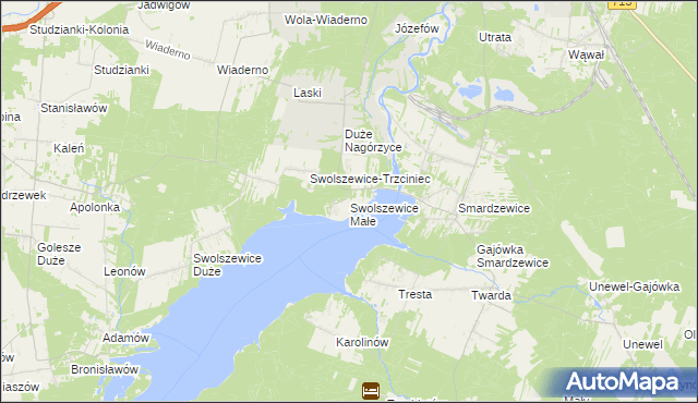 mapa Swolszewice Małe, Swolszewice Małe na mapie Targeo