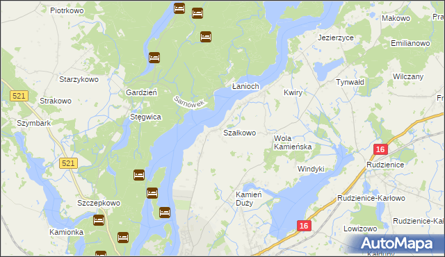 mapa Szałkowo, Szałkowo na mapie Targeo