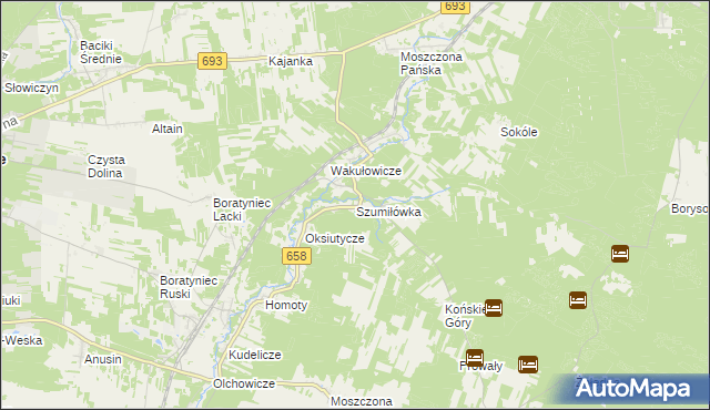 mapa Szumiłówka, Szumiłówka na mapie Targeo