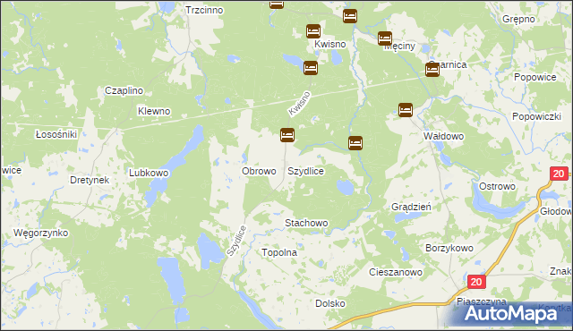 mapa Szydlice, Szydlice na mapie Targeo