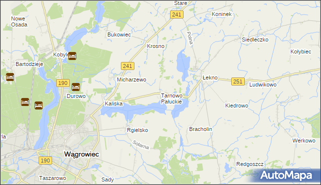 mapa Tarnowo Pałuckie, Tarnowo Pałuckie na mapie Targeo