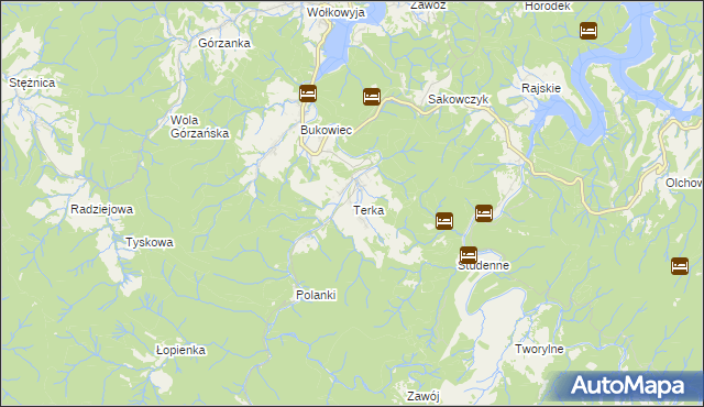 mapa Terka, Terka na mapie Targeo