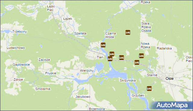 mapa Tleń, Tleń na mapie Targeo