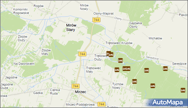 mapa Trębowiec Duży, Trębowiec Duży na mapie Targeo