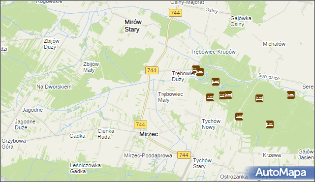 mapa Trębowiec Mały, Trębowiec Mały na mapie Targeo