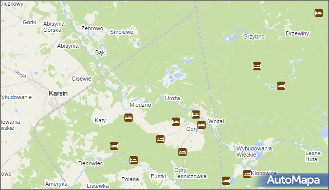 mapa Uroża, Uroża na mapie Targeo