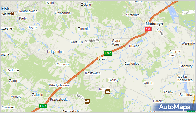 mapa Urzut, Urzut na mapie Targeo