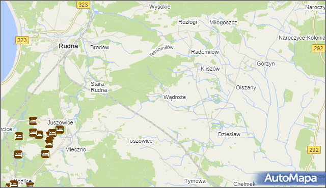 mapa Wądroże, Wądroże na mapie Targeo