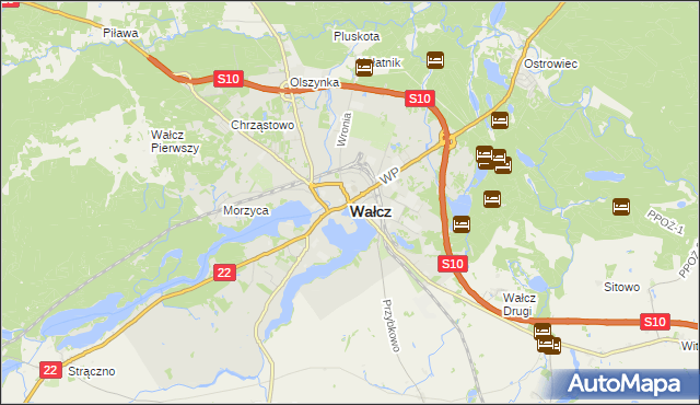 mapa Wałcz, Wałcz na mapie Targeo